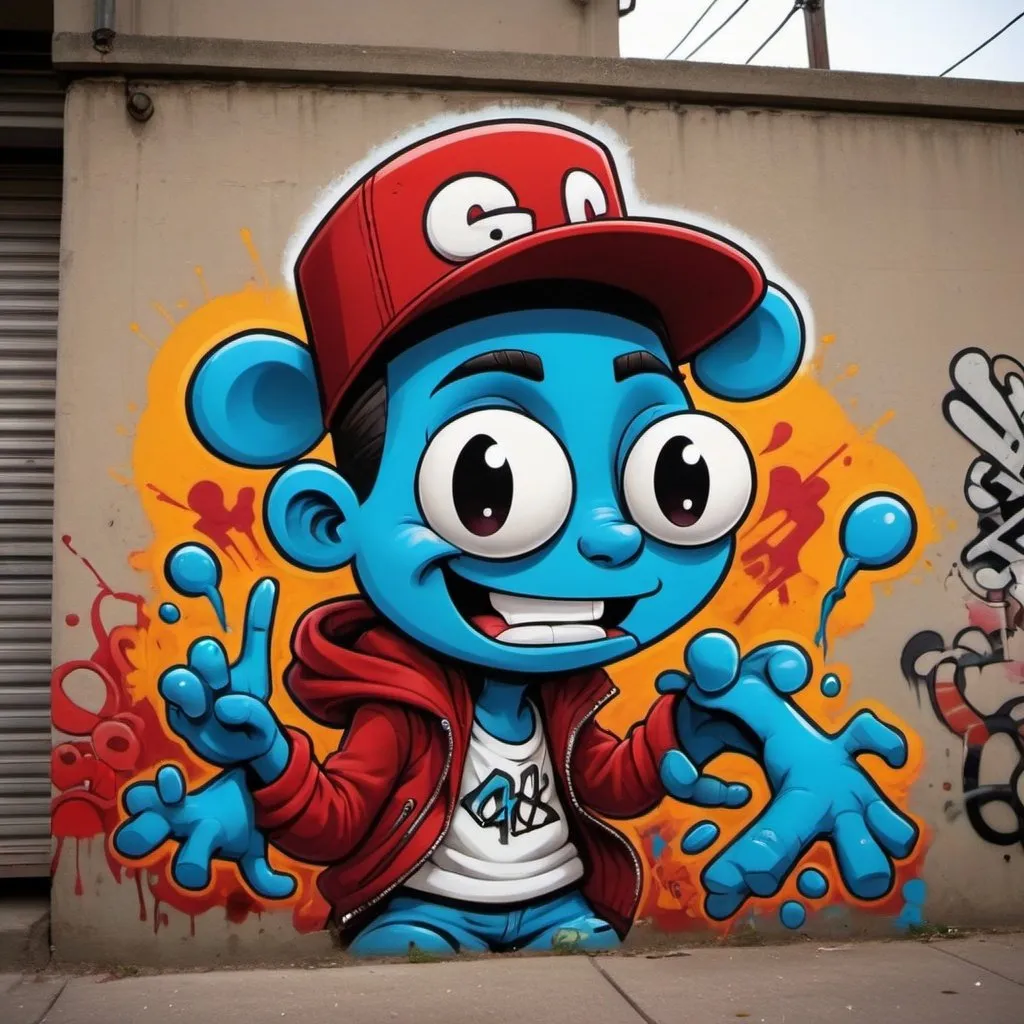 Prompt: Cartoon Graffiti character art 