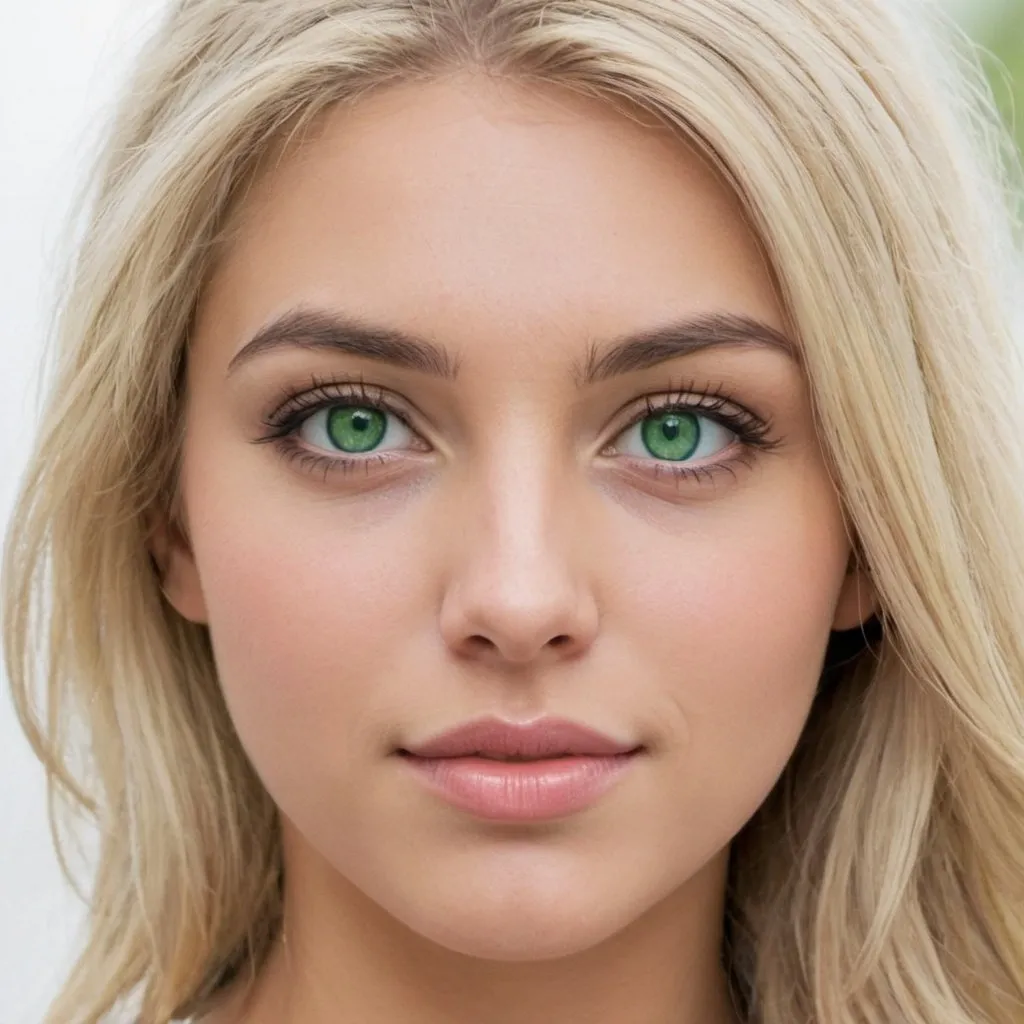 Prompt: blonde green eyes