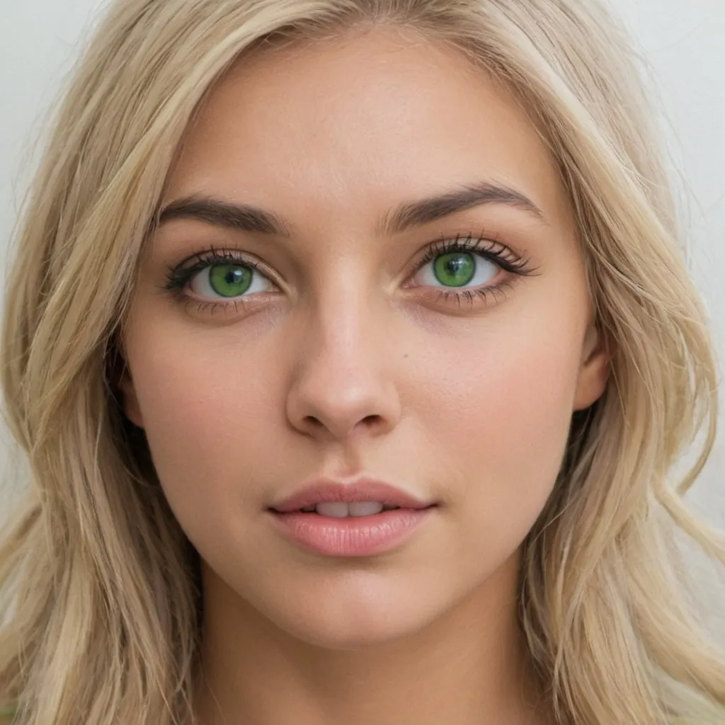 Prompt: blonde green eyes