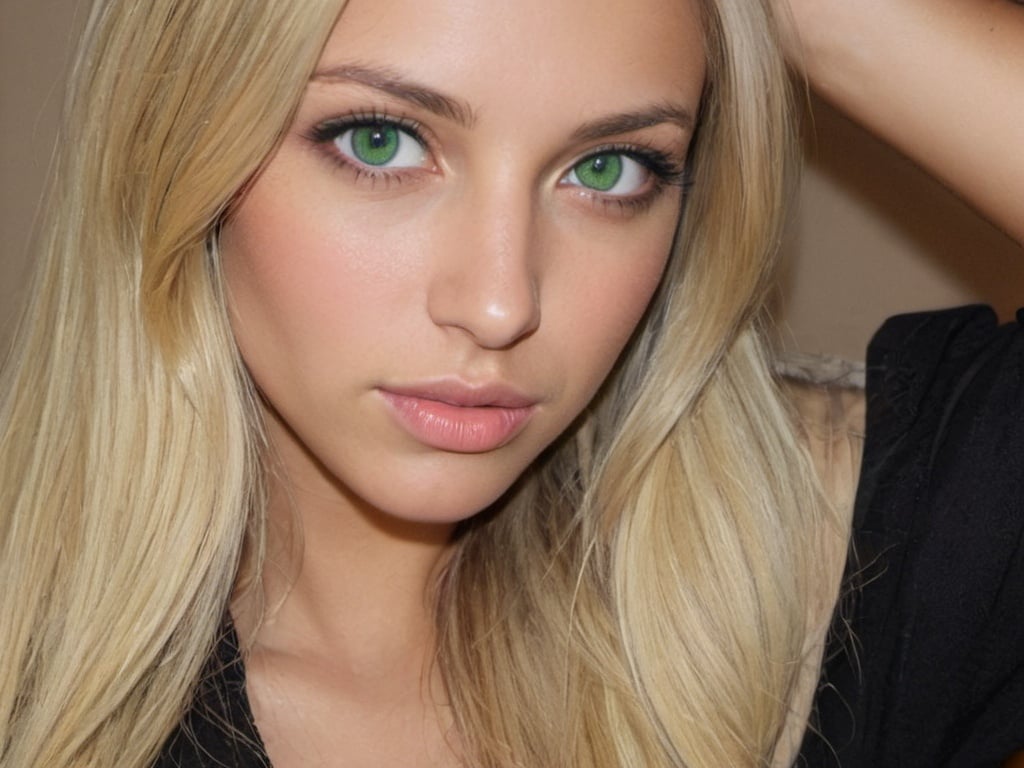 Prompt: blonde green eyes