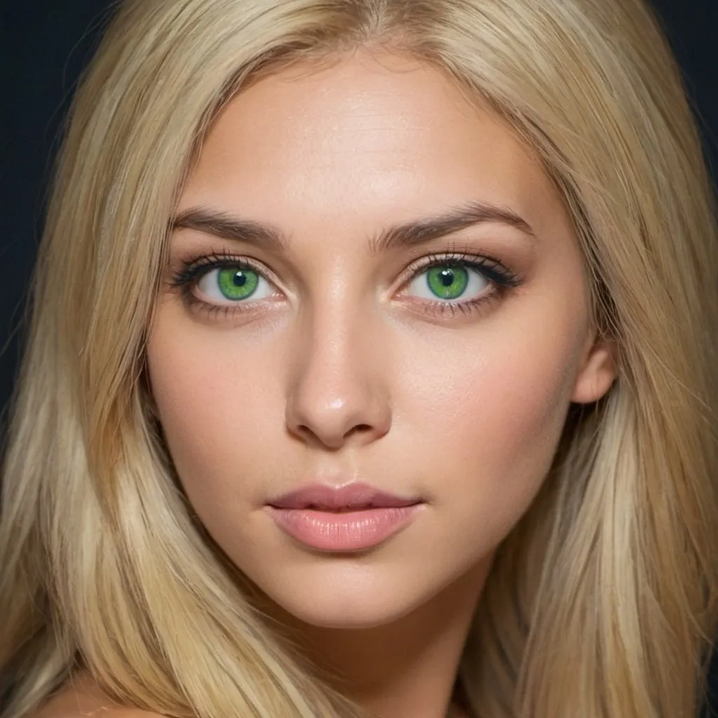 Prompt: blonde green eyes