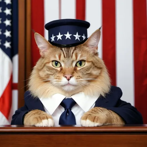 Prompt: presdent cat