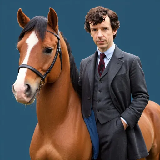 Prompt: put a pony with sherlock holms
