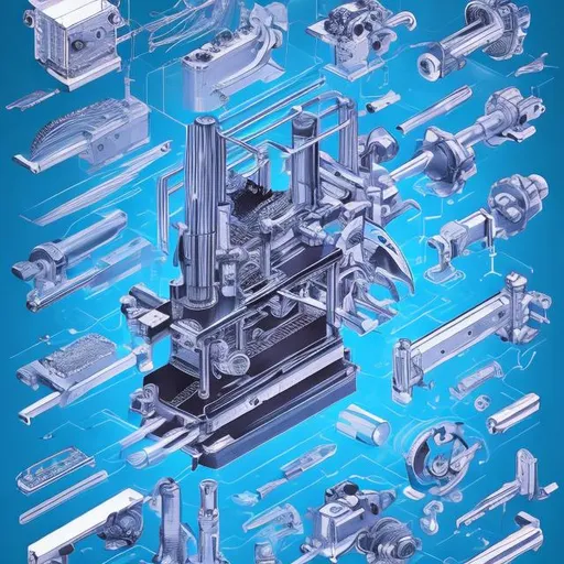 Prompt: photonics machine complex illustraion