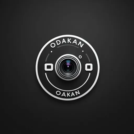 Prompt: can you produce a generic logo 
for a camera brand named "ODAKAN". That should mainly focus on sensor and focus of a camera.