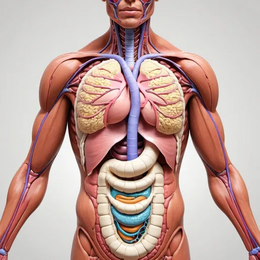 Prompt: Human anatomy ( digestive system)