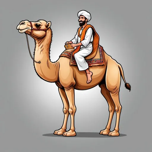 Prompt: A mascot of Camel, to be cartoon