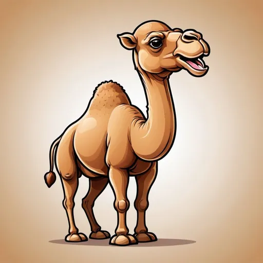 Prompt: A mascot of Camel, to be cartoon