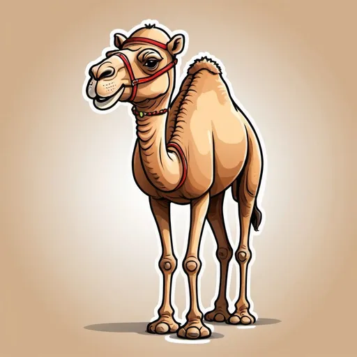 Prompt: Draw a crazy mascot for a camel . 