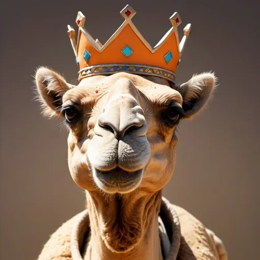 Prompt: A cartoon mascot King of All meme S  IS A CAMEL WITH ALL SHIT 