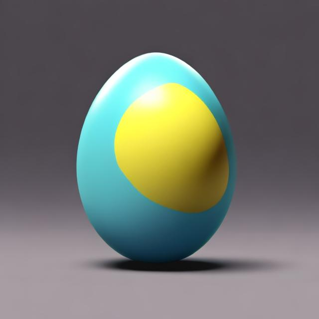 Prompt: One colored egg in two dimensions to be used in a game

