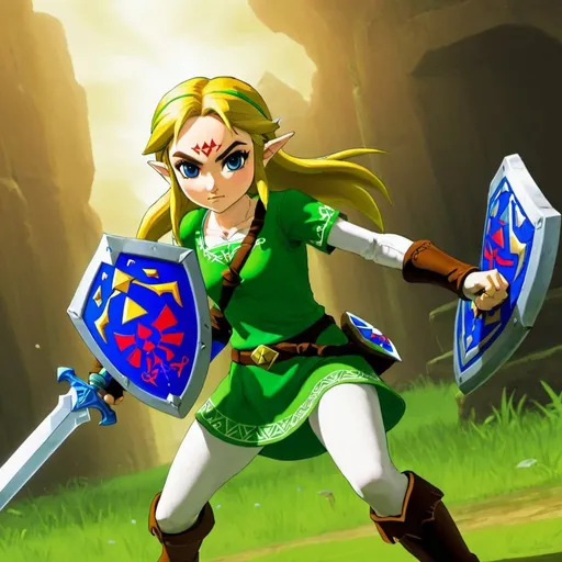 Prompt: Zelda going to fight