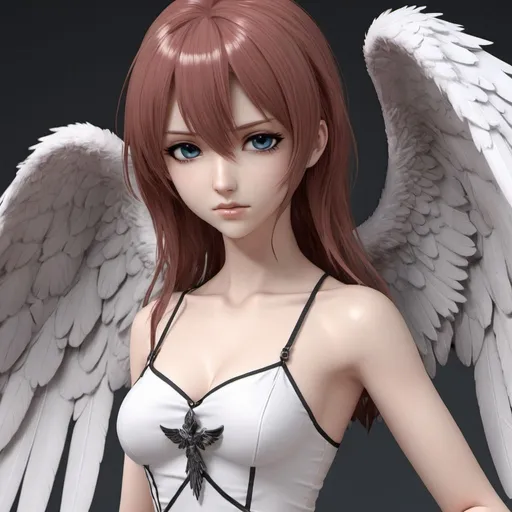Prompt: Pretty 3d anime fallen angel

