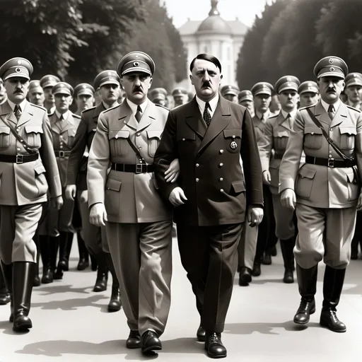 Prompt: Hitler walking