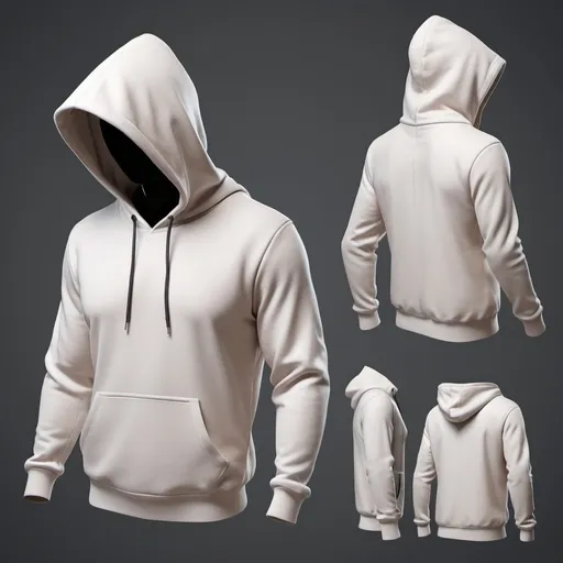 Prompt: A hoodie with all angles and view and perspective for modeling 