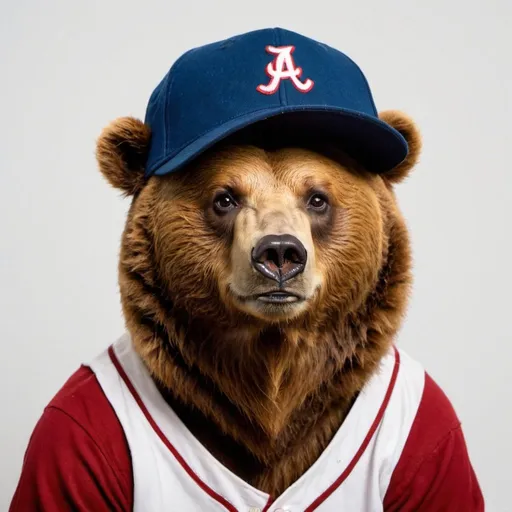 Prompt: A bear with a baseball cap