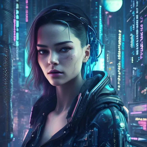 Prompt: Futuristic cyberpunk illustration of a woman, glass ball containing universe, awe and wonder, high-tech futuristic style, detailed facial features, 3D rendering, game-cyberpunk, intense lighting, universe inside glass ball, woman's expression of awe, futuristic cityscape, highres, ultra-detailed, cyberpunk, 3D rendering, futuristic, detailed expression, universe within, professional, intense lighting