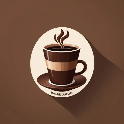 Prompt: Logo modern dan minimalis dengan elemen biji kopi atau cangkir kopi, warna-warna cerah.
