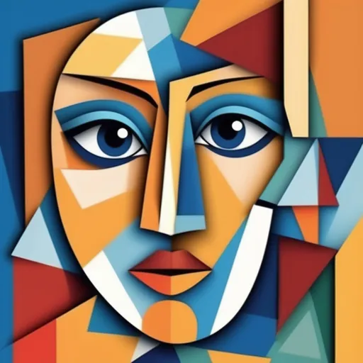 Prompt: Has una imagen con el estilo cubismo de arte