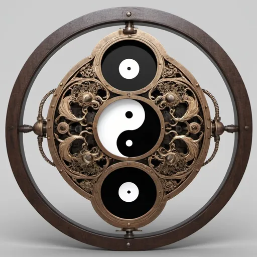 Prompt:  ☯,  卍, YIN-YANG PERPETUAL MOTION MACHINE