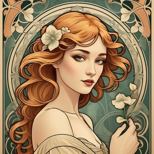 Prompt: Create a poster in the style of Art Nouveau