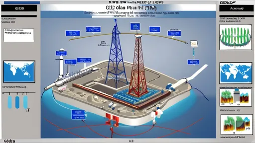 Prompt: Create an image of an energy off shore plant with GIDAS on it. I want to make a design for the wall of a trade fair stand where I showcase how our GIDAS works in general thinking about several fixed stations monitoring the GNSS environment 24/7, and as soon as any anomaly is detected our solution will detect it, classify it as type of GNSS Jammer, or GNSS spoofer the threat and instantly alarm the designated responsible for operations, our solution can even localize where the interference source is coming from for further mitigation steps with law enforcement if needed. Time synchronization is crucial for energy plants, and time servers do a regular time synchronization with GNSS and if GNSS is unreliable at the time of the synchronization catastrophes can happen. As this is going to be a trade fair withing the energy offshore industry, I want to make a significative visual aid that represents how GIDAS protects an energy plant. I have attached an example of what I'm talking about, but I would like maybe a better suggestion with a catchy phrase on it.