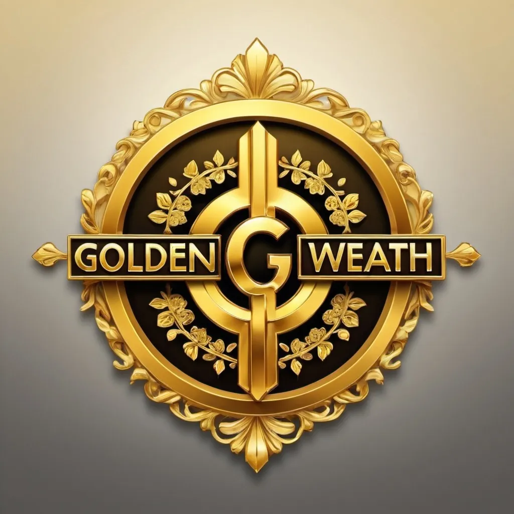 Prompt: Logo named “ golden wealth “ I want the logo to be super attractive and modern  and I want to name “ golden wealth “ to be appeared in a very attractive way , I want the name “ GOLDEN WEALTH “ To clearly appear 

Please I want it to be super attractive and please please  I want the name to be clear and appear perfectly “ GOLDEN WEALTH “ 