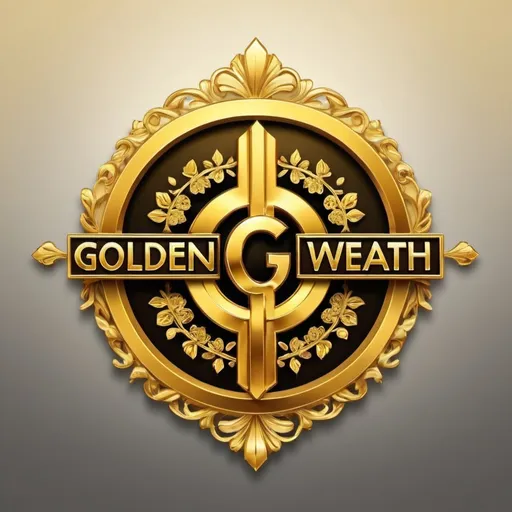 Prompt: Logo named “ golden wealth “ I want the logo to be super attractive and modern  and I want to name “ golden wealth “ to be appeared in a very attractive way , I want the name “ GOLDEN WEALTH “ To clearly appear 

Please I want it to be super attractive and please please  I want the name to be clear and appear perfectly “ GOLDEN WEALTH “ 