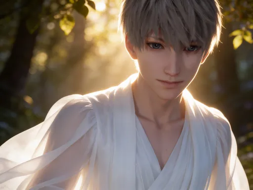 Prompt: @AZKxw5WMy6zzBISTjEQ0 in a hyperrealistic style, close-up, fairytale-like lighting, backlight, pure outfit