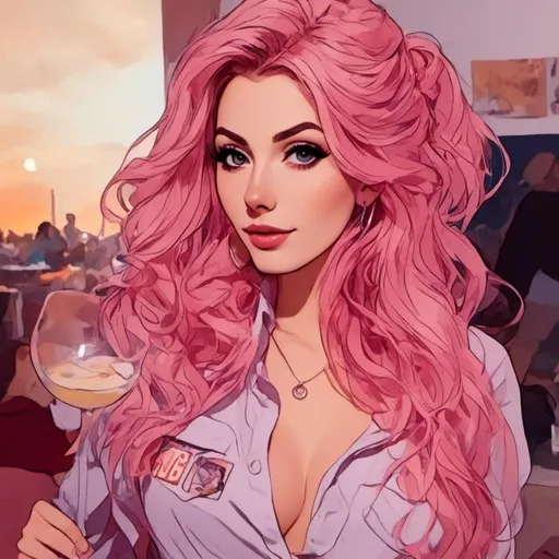 Prompt: <mymodel> <mymodel> Character Design Portrait, Illustration, GTA Disney Anime Cartoon, Cocktail Waitress Woman Intricate Ombre Braided Curled Hair, Intricately Designed Clothing with high heels, Character Design, Highly Detailed, Dynamix Pose, Natural Lighting, Natural Colors