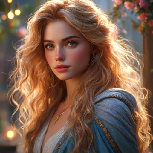 Prompt: <mymodel>Detailed animated character, emma swan with medium length viibrant hair and beautiful eyes,  magical, detailed hair, fairytale setting, best quality, highres, magical, detailed clothing, vibrant colors, atmospheric lighting, realistic hands, realistic features