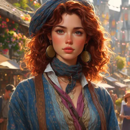 Prompt: <mymodel> Character Design Portrait, Illustration, GTA Disney Anime, Highly Detailed, Intricate Complex Clothing, Outlander Woman