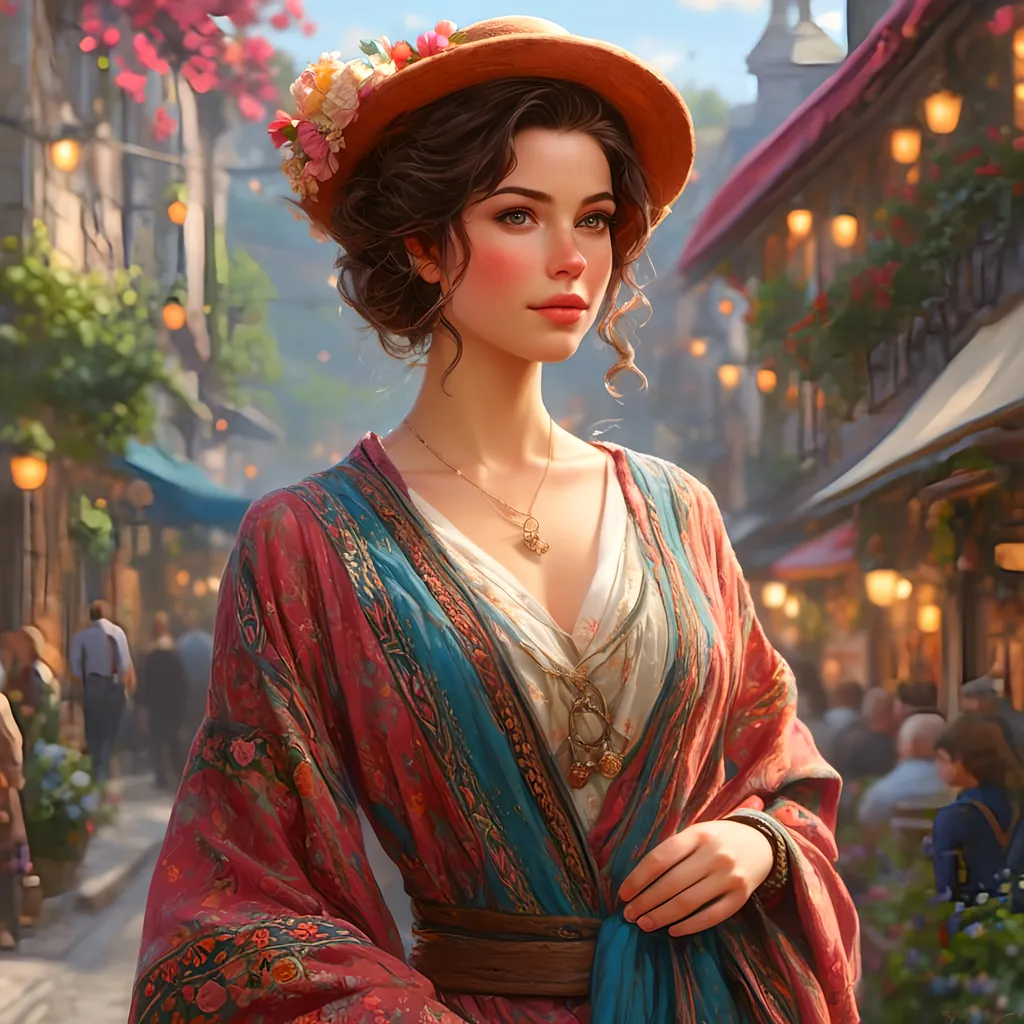 Prompt: <mymodel> Character Design Portrait, Illustration, GTA Disney Anime, Highly Detailed, Intricate Complex Clothing, Outlander Wife