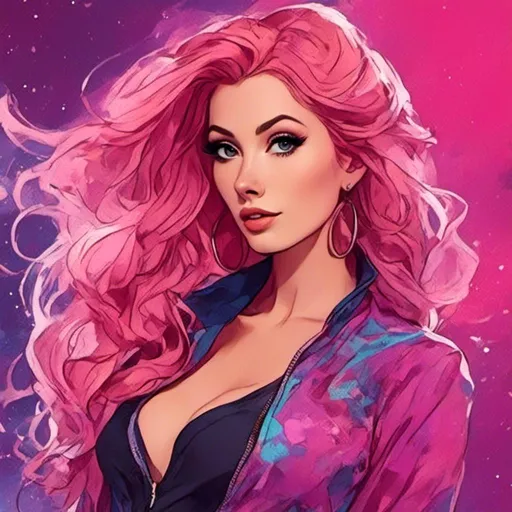 Prompt: <mymodel> Character Design Portrait, Illustration, GTA Disney, Space Woman Intricate Ombre Braided Curled Hair, Intricately Designed Clothing with high heels, Character Design, Highly Detailed, Dynamix Pose