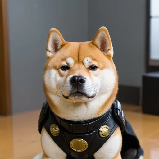 Prompt: dog shiba inu, nick fury