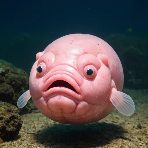 Prompt: funny blobfish asking questions