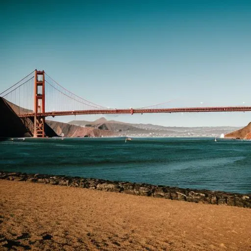 Prompt: Golden Gate Bridge in the D.P.R.K