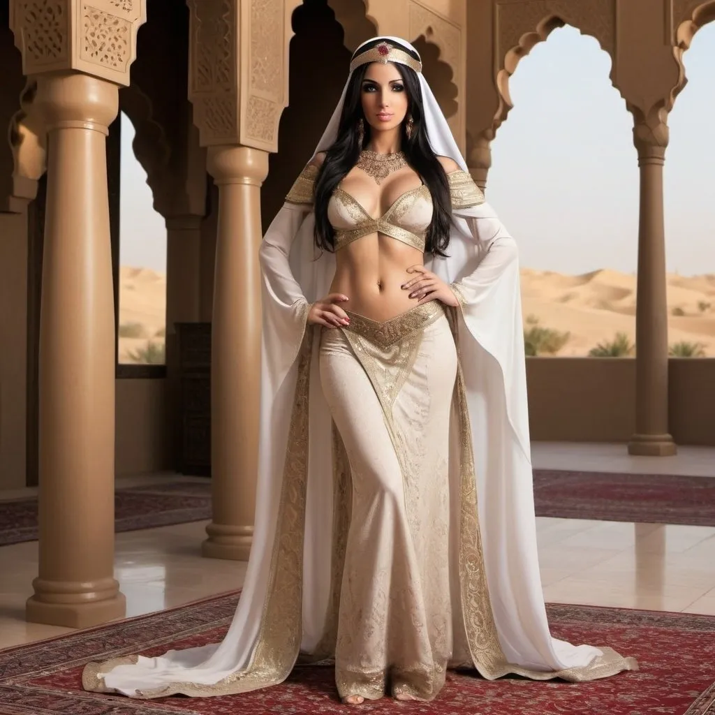 Prompt: Hot arabian princess full body