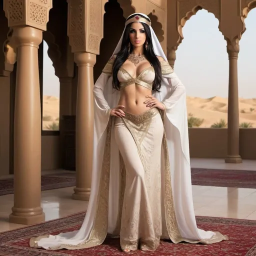 Prompt: Hot arabian princess full body