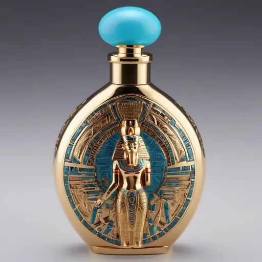 Prompt: Perfume bottle with Pharaonic design 