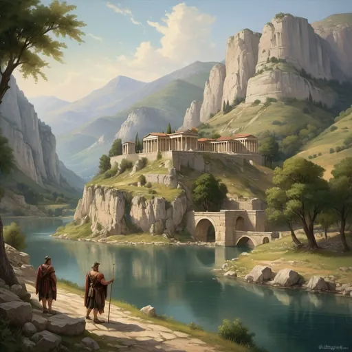 Prompt: the kingdom of epirus, during antiquity, historic, accurante, painting style