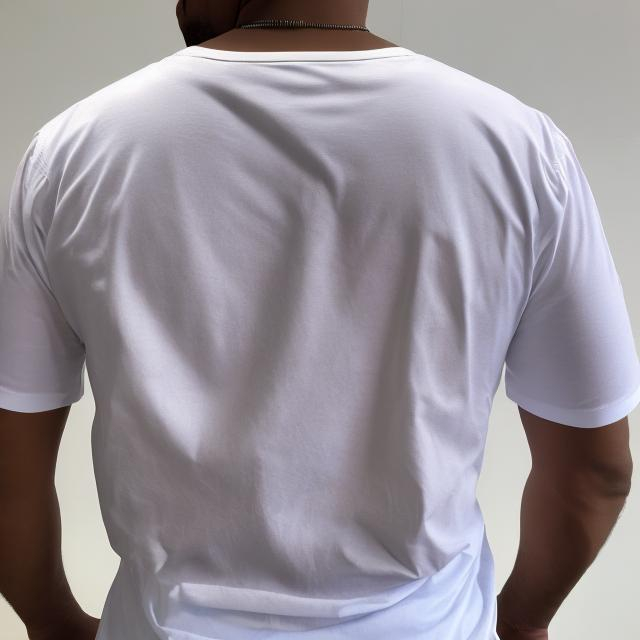 Prompt: the back af an white shirt
