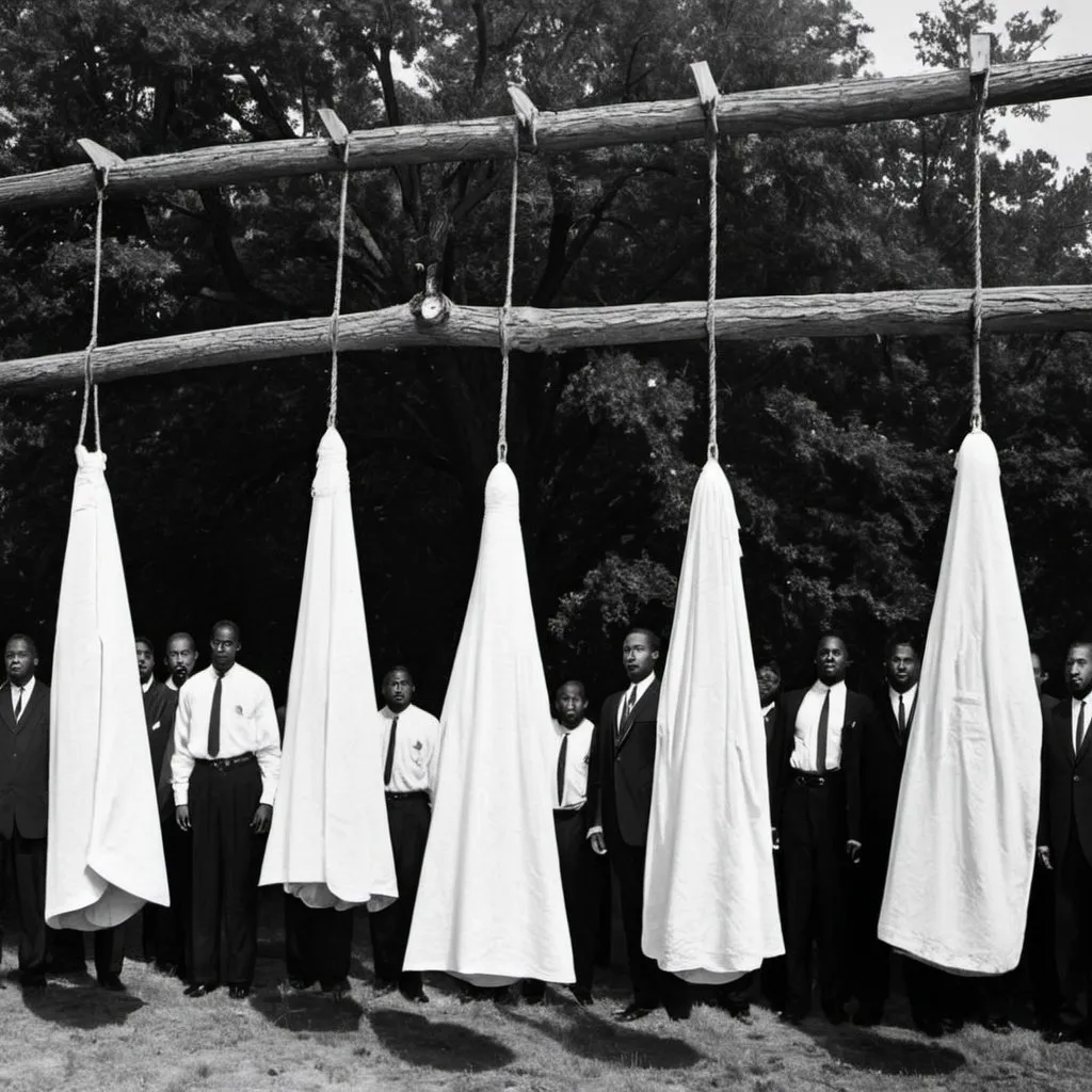 Prompt: KKK hanging black people 
