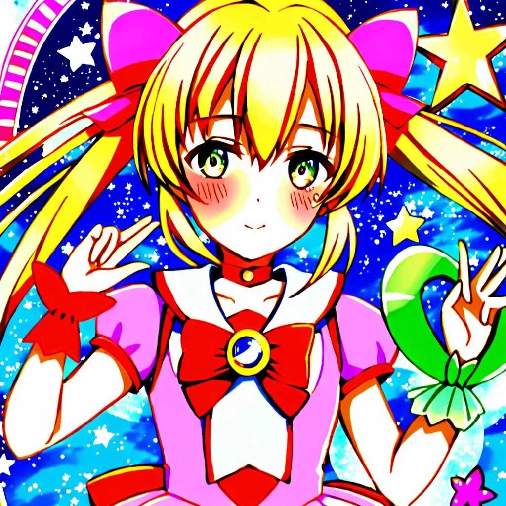 Prompt: cute girl, magical girl, anime, anime style adoptable, adoptable, anime oc, original character, anime eyes, shiny hair, kawaii, mahou shoujo, Sailor Moon, Puella Magi Madoka Magica, Pretty Cure, Tokyo Mew Mew, Cardcaptor Sakura, Princess Tutu, Magical Girl Lyrical Nanoha