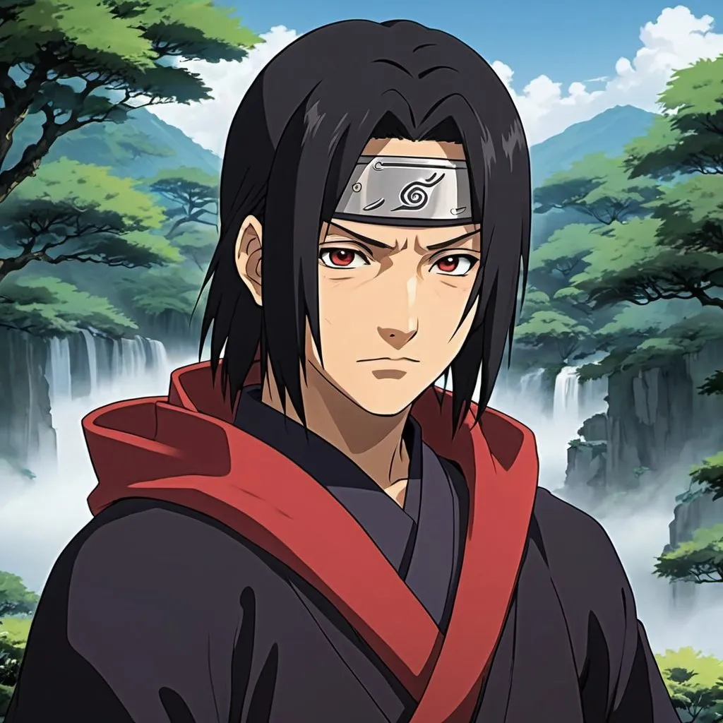 2d ghibli style anime, Itachi Uchiha