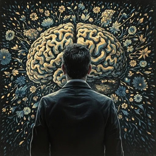 Prompt: Inside brain, thinking, worse, get better.