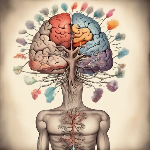 Prompt: Anatomical, correct brain, balance, souls, freedom from bad situations that do not belong to us, peaceful, balance, freeing, whimsical, illustration