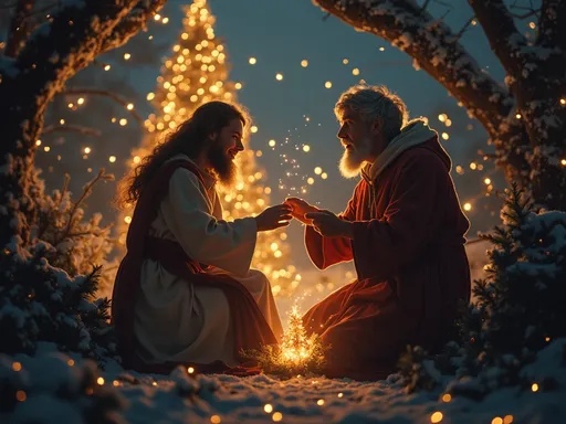 Prompt: Create an image capturing the Christmas spirit that engages the whole world in a conspiracy of love!