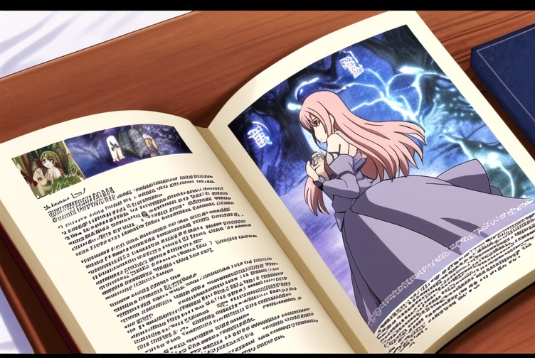 Prompt: anime, detailed, story book, fairytale, wrong story, leave.