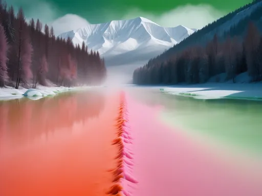 Prompt: Create a image depicting that
Snow isn’t always white—it can look pink, orange, yellow, or green when dust or algae are present. Orange snow fell in Siberia in 2007, and pink “watermelon snow” appeared in Krasnodar in 2010. Watermelon snow is common in the mountains and may smell or taste sweet, but it often contains harmful algae, so don’t eat it.